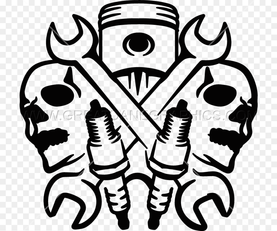 Skull Clipart Mechanic, Person, Adult, Male, Man Png