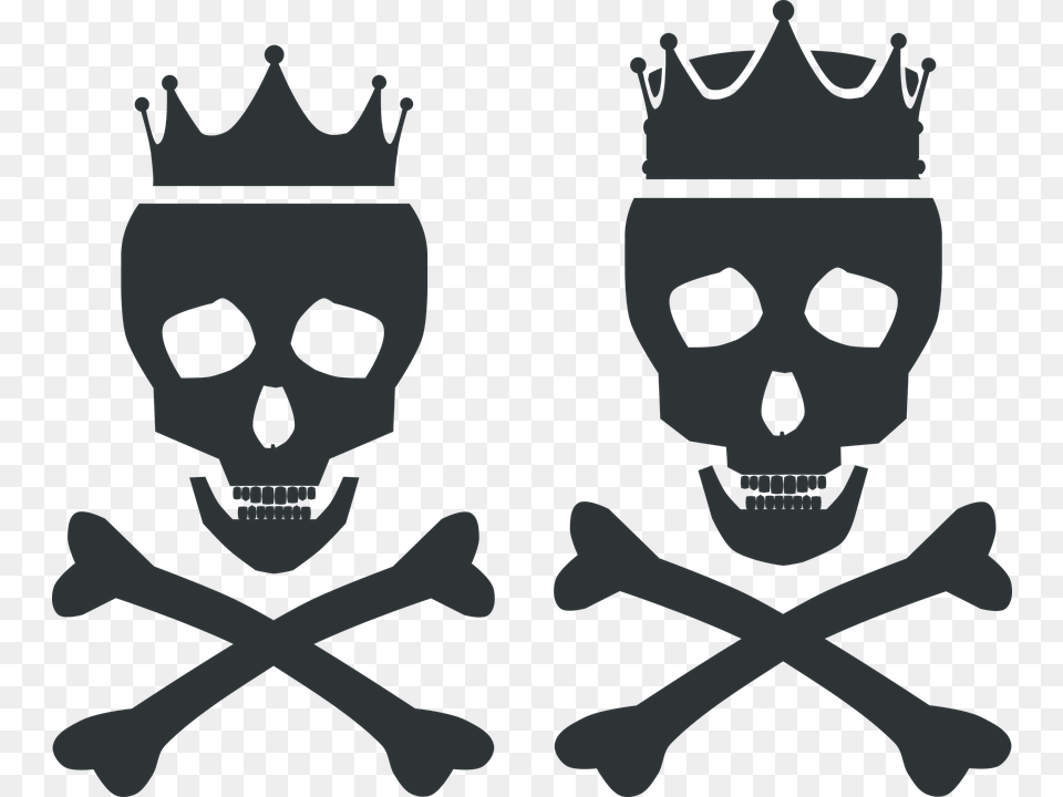 Skull Clipart Queen Caution Sign Death, Accessories, Jewelry, Person, Face Free Transparent Png