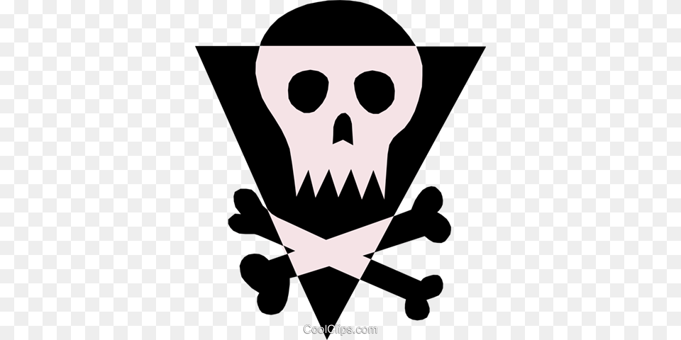 Skull Crossbones Royalty Vector Clip Art Illustration, Stencil, Person, Face, Head Free Png