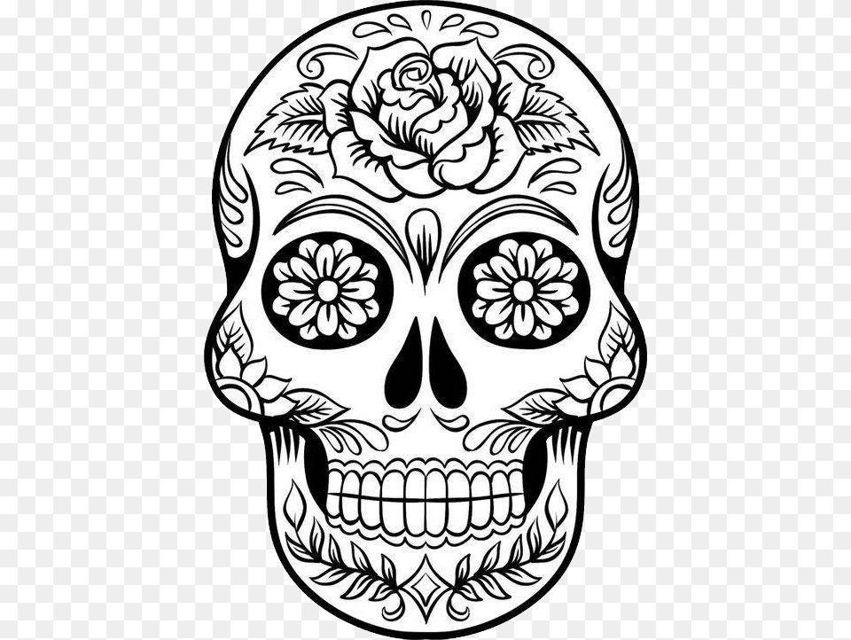 Skull Desenho De Caveira Mexicana, Art, Person, Skin, Stencil Free Png