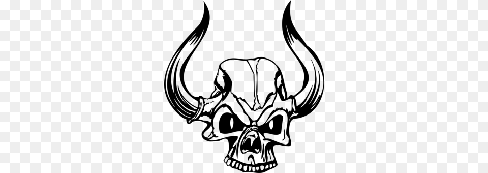 Skull Devil, Gray Png Image
