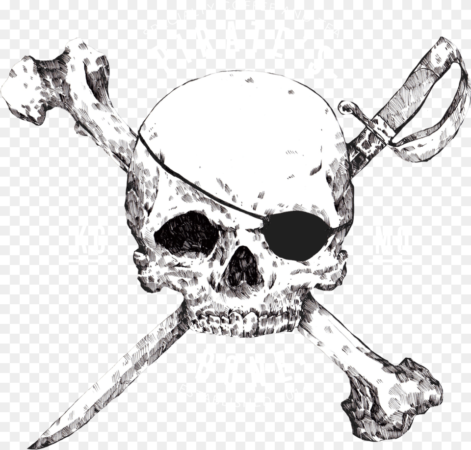 Skull Drawing Skull, Person, Pirate, Blade, Dagger Free Png