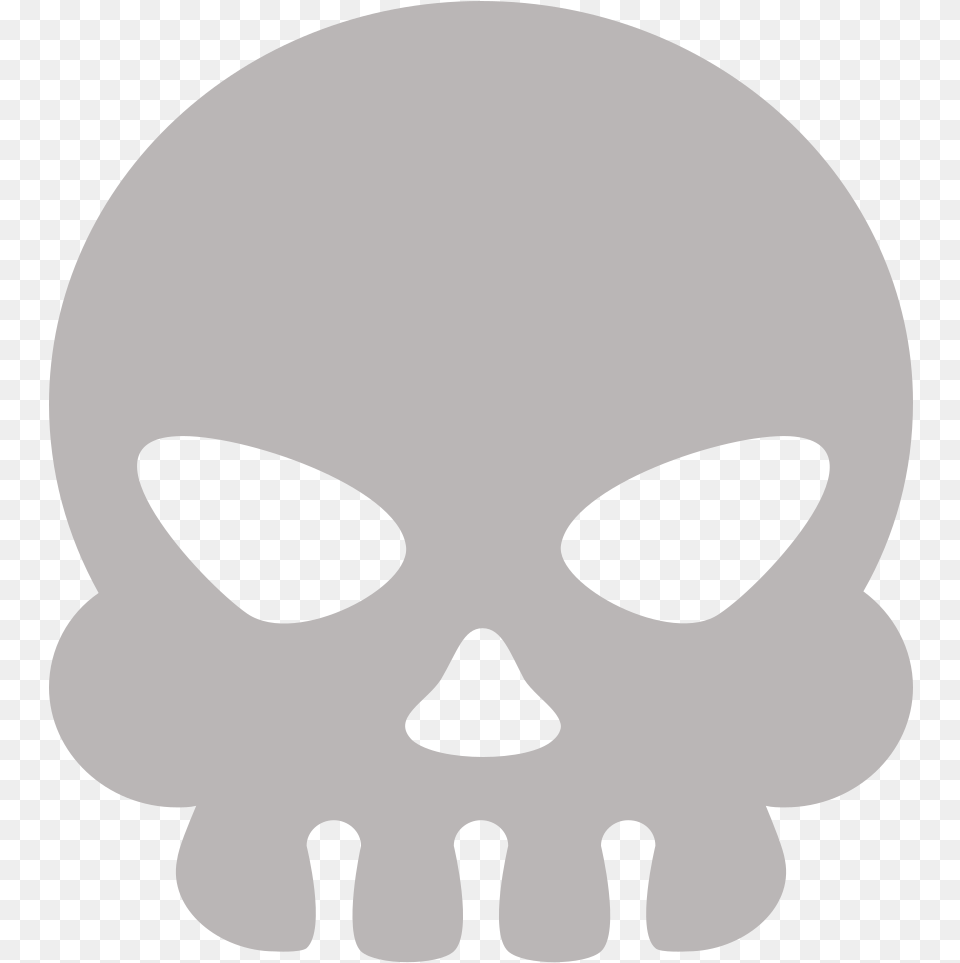 Skull Emoji, Stencil Free Png