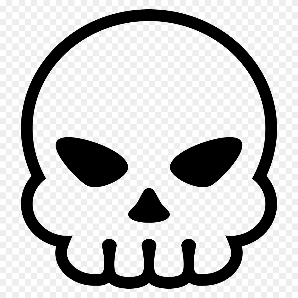 Skull Emoji Clipart, Stencil Free Png