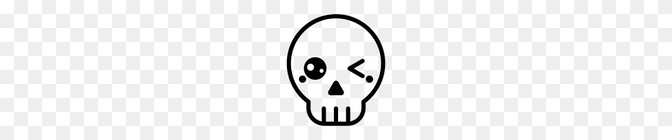 Skull Emoji Icons Noun Project, Gray Png