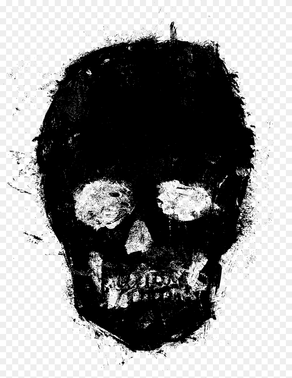 Skull Face, Gray Free Transparent Png
