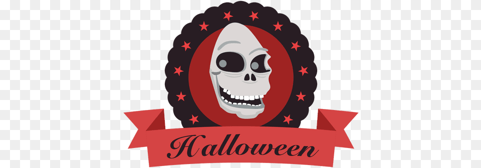 Skull Face Halloween Label Transparent U0026 Svg Vector File Skull, Head, Person, Flag Png Image