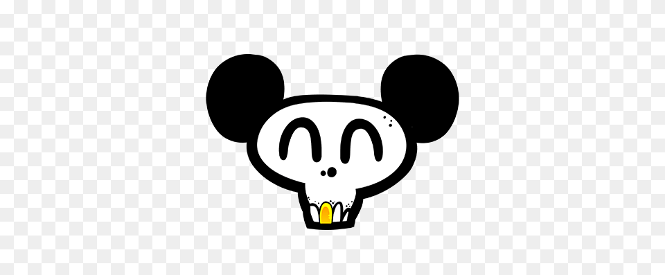 Skull Face Mickey Mouse Tshirt, Stencil, Sticker, Logo Free Png