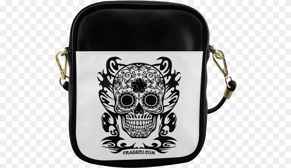 Skull Flowers Sling Bag Shoulder Bag Lgbt, Accessories, Handbag, Purse Free Transparent Png