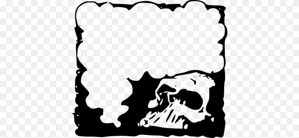 Skull Frame, Gray Free Png