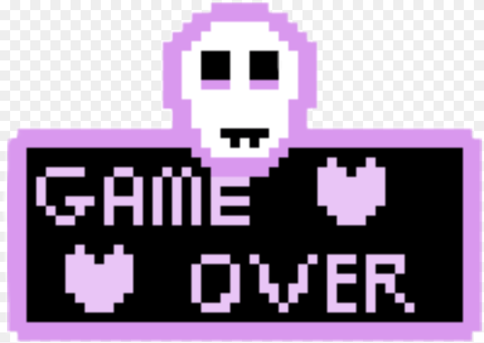 Skull Gameover Skully Grunge Goth Purple Aesthetic Transparent Aesthetic Game Over, Scoreboard Png