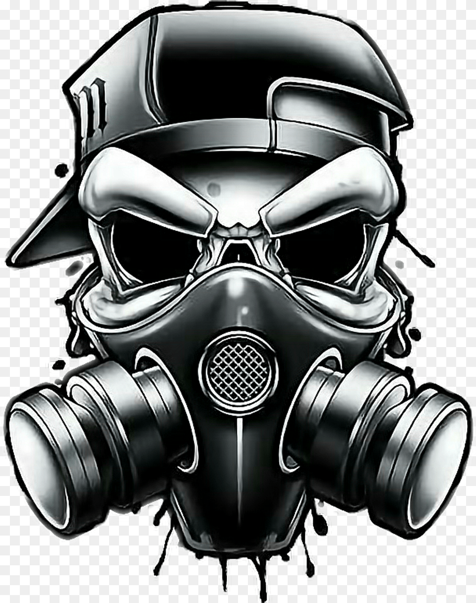 Skull Gas Mask Gas Mask Skull Graffiti Free Png Download