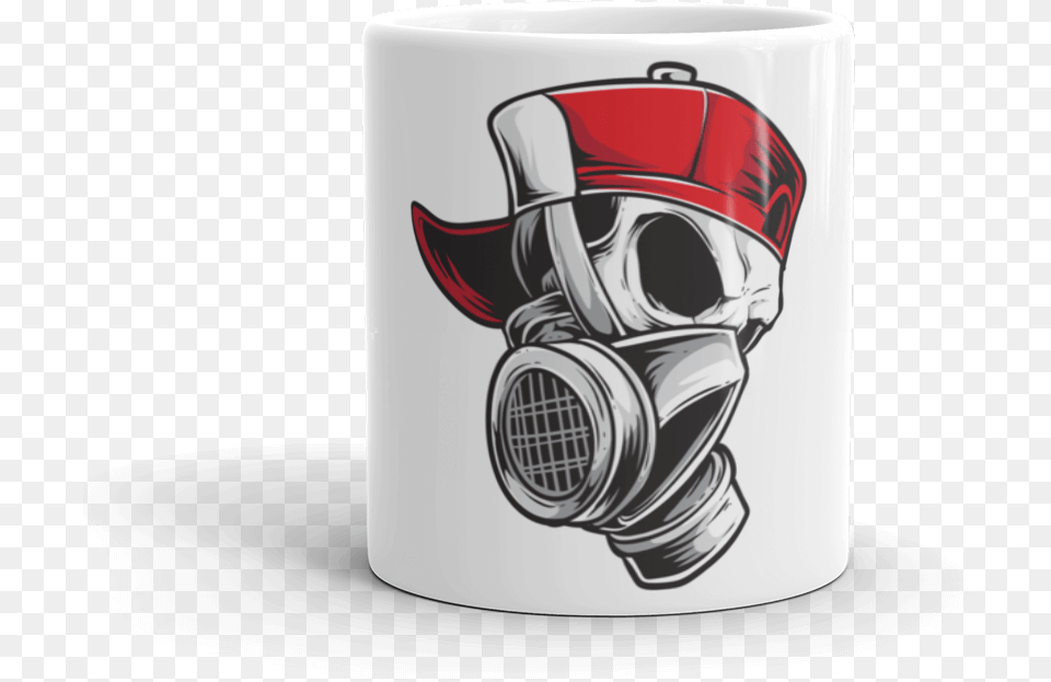 Skull Gas Mask Mug Coffee Cup Png