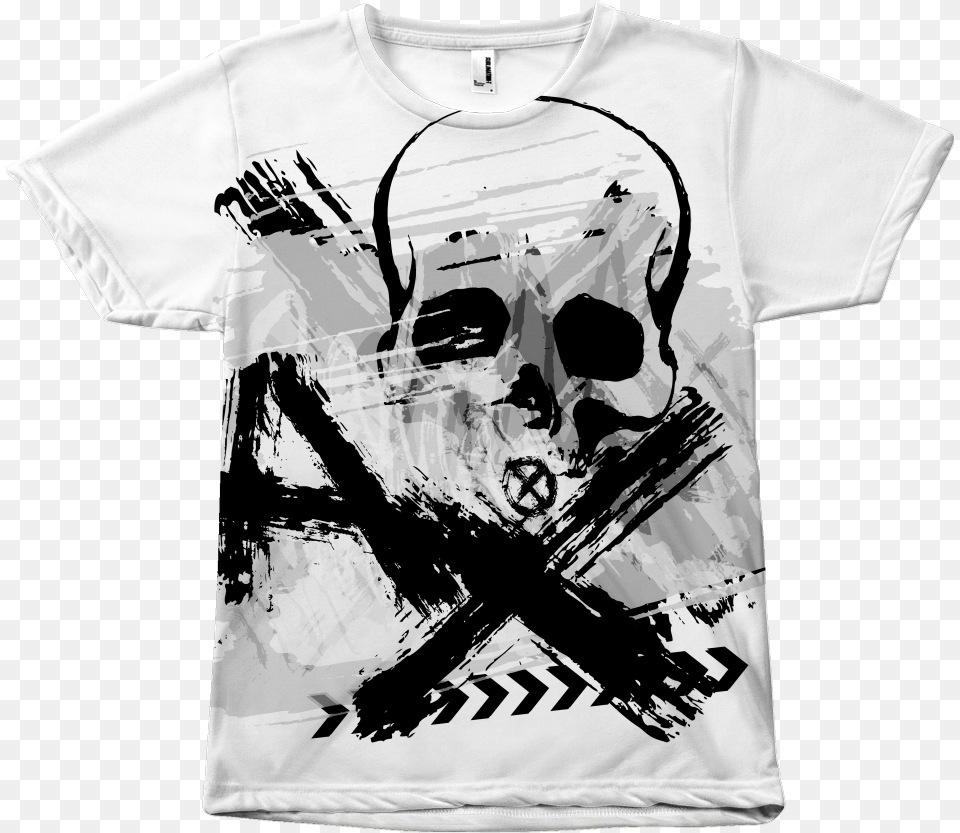 Skull Grunge Clothing, Shirt, T-shirt, Person, Head Free Transparent Png