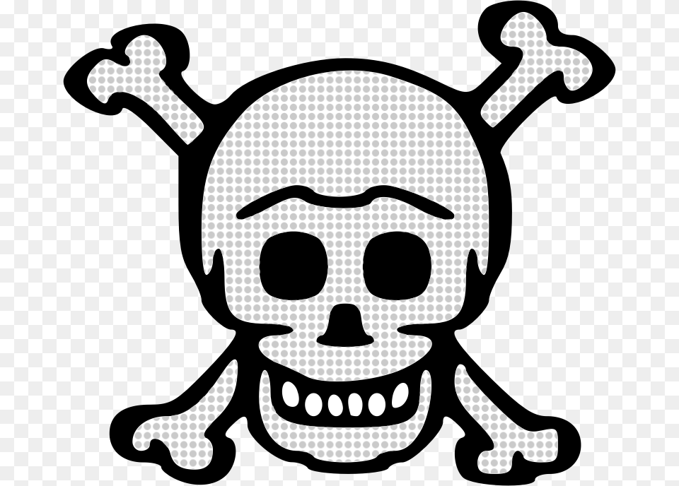 Skull Halftone Skull, Stencil, Person, Pirate, Face Free Png