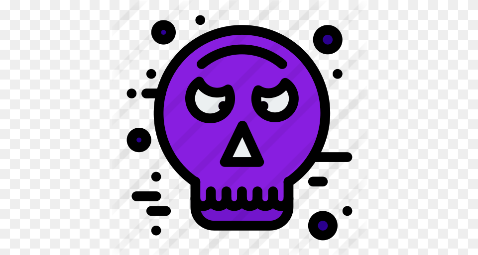 Skull Halloween Icons Dot, Purple, Face, Head, Person Png Image