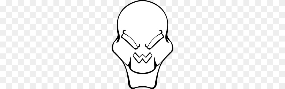 Skull Head Clip Art, Stencil Free Transparent Png
