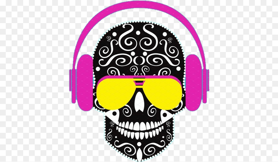 Skull Headphones, Electronics Free Transparent Png