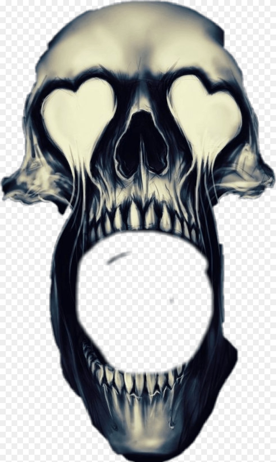 Skull Heart Good Morning Grim Reaper, Person, Alien Png