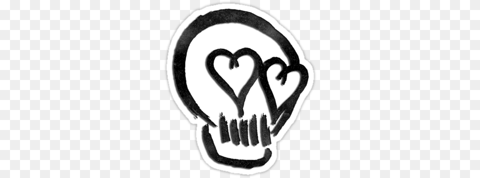 Skull Heart Picture 5 Seconds Of Summer Transparent Sticker, Stencil, Body Part, Hand, Person Png Image