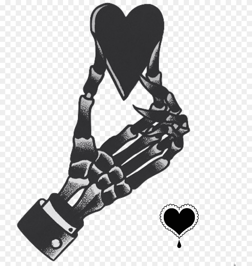 Skull Heart Skeleton Hand Holding Heart, Clothing, Glove, Electronics, Hardware Free Png