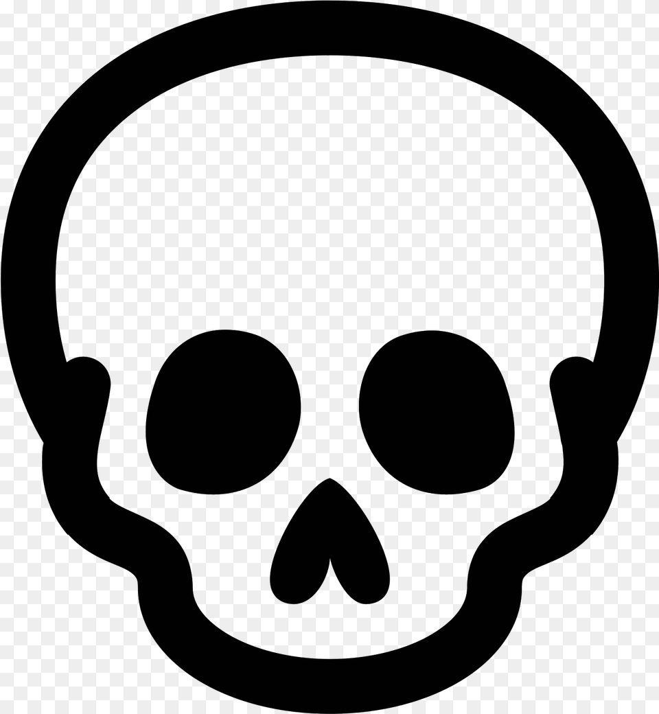 Skull Icon, Gray Free Png