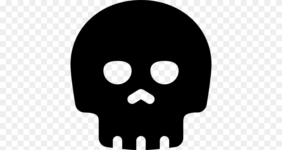 Skull Icon, Gray Free Transparent Png