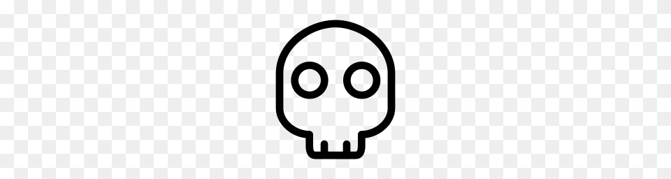 Skull Icon Line Iconset Iconsmind, Gray Png Image