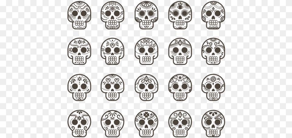 Skull Icon Set Infographic, Logo Free Png Download