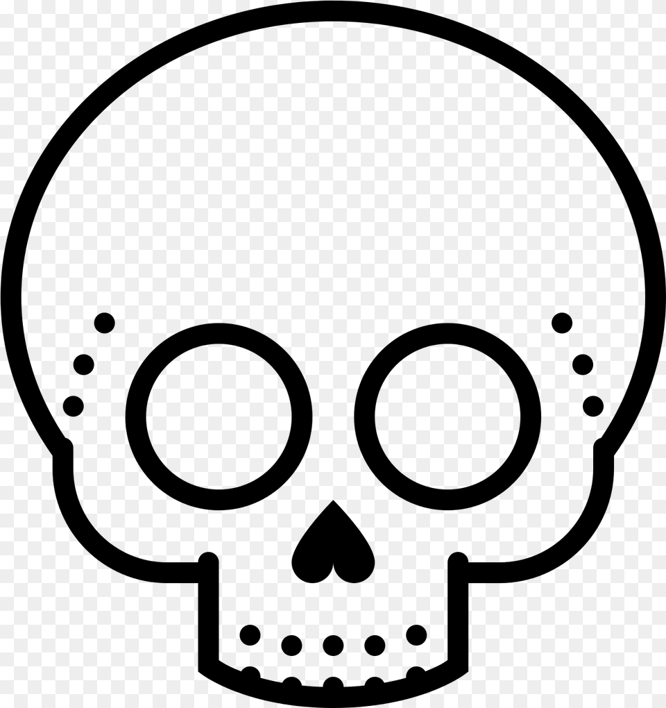 Skull Icons Free Downloads Circle, Gray Png Image