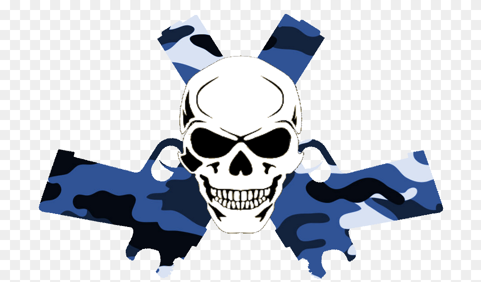 Skull In Guns Blue Camo Images, Stencil, Accessories, Sunglasses, Face Png Image