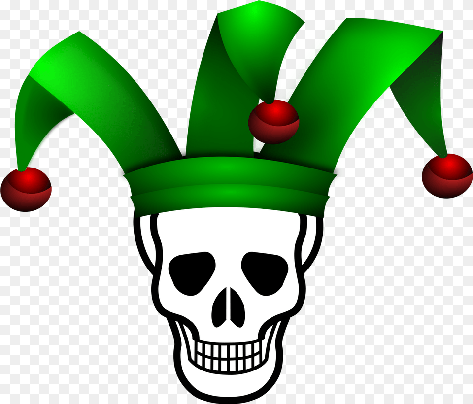 Skull Jester, Green, Baby, Face, Head Png Image
