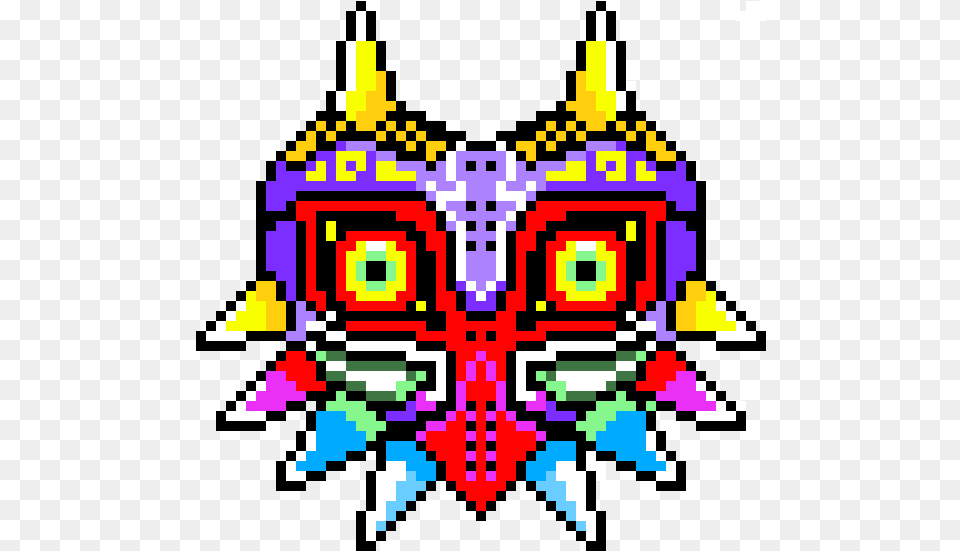 Skull Kid39s Maskhappy Mask Zelda Majoras Mask Pixel Art, Qr Code Png Image