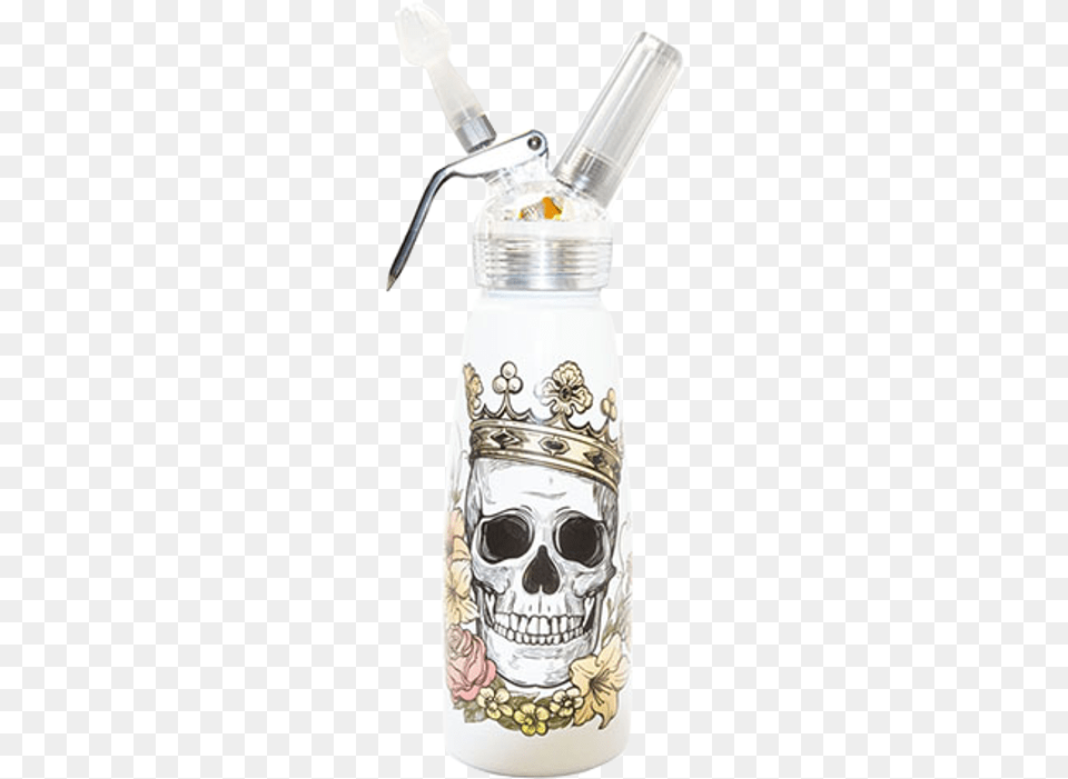 Skull King 1 Pint Suede Aluminum Dispenser Water Bottle, Water Bottle, Smoke Pipe Png Image