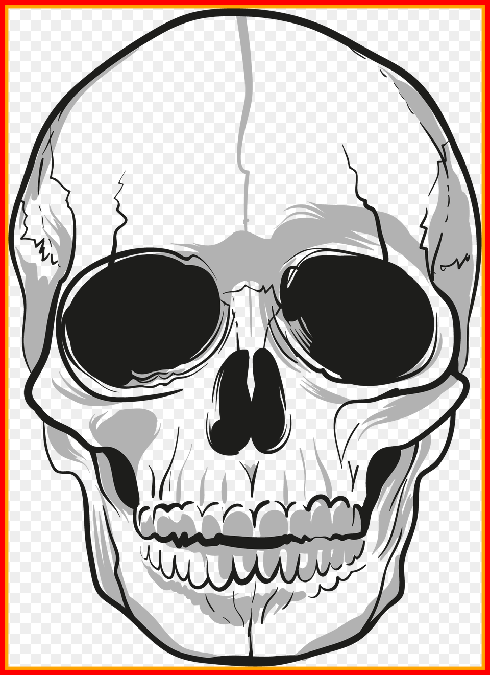 Skull Line Art, Person, Head Png Image