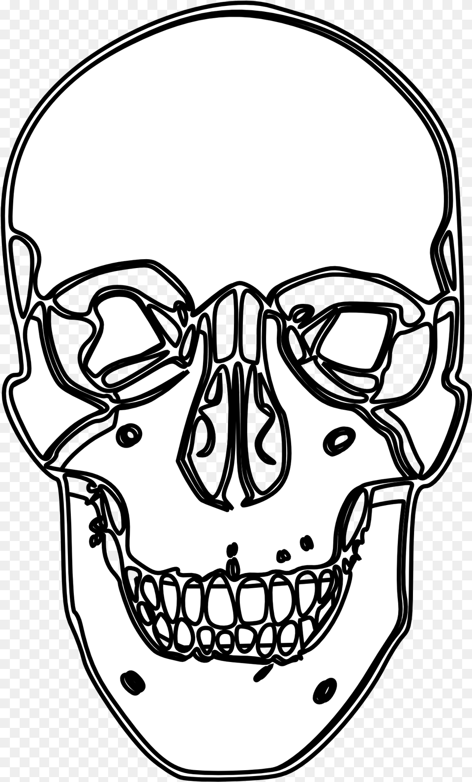 Skull Line Drawing Skull, Stencil, Person, Face, Head Png