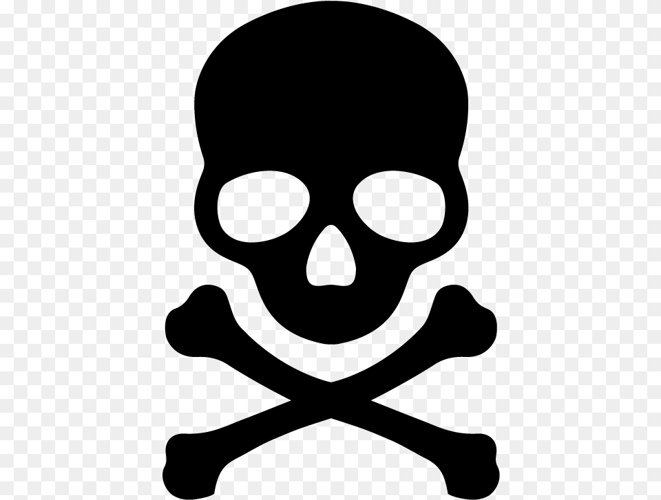 Skull Logo Skull And Cross Bones Svg, Gray Free Png