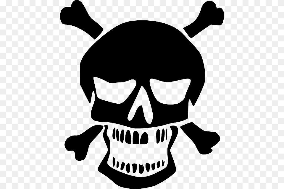 Skull Logo Image, Stencil, Person, Pirate, Animal Free Transparent Png