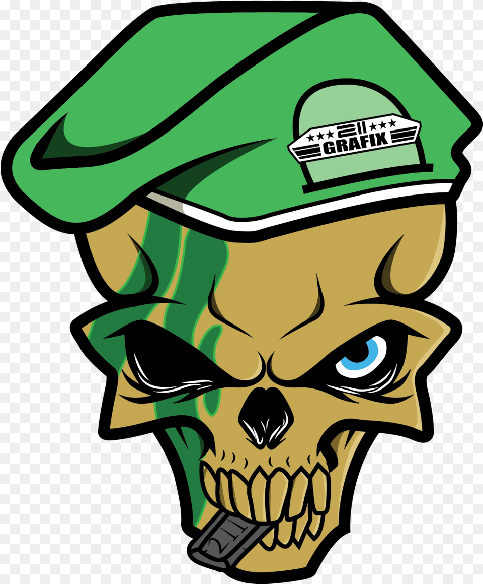 Skull Logo Image Drawing Picture Of Army, Person, Face, Head Free Png Download