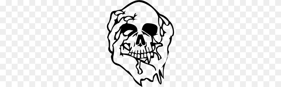 Skull Logo Vector, Gray Free Transparent Png