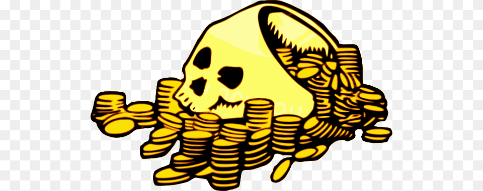 Skull Money Clip Art, Treasure, Coin, Animal, Fish Free Png