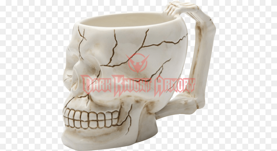 Skull Mug Made Of Ceramic, Art, Cup, Porcelain, Pottery Free Png Download