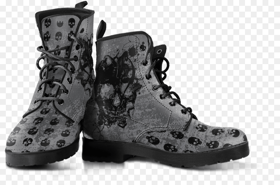 Skull Obsession Black Skull Leather Boots Steampunk Boots Mens, Clothing, Footwear, Shoe, Boot Free Png