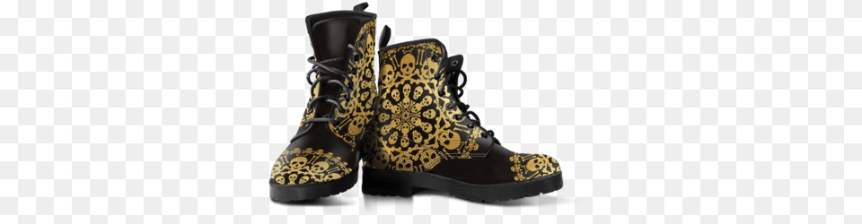 Skull Obsession Women39s Leather Boots Snoopy Mandala, Clothing, Footwear, Shoe, Sneaker Free Png