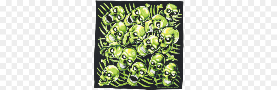 Skull Pile Bandana Supreme Skull Pile Bandana, Green, Art, Graphics, Sticker Free Transparent Png