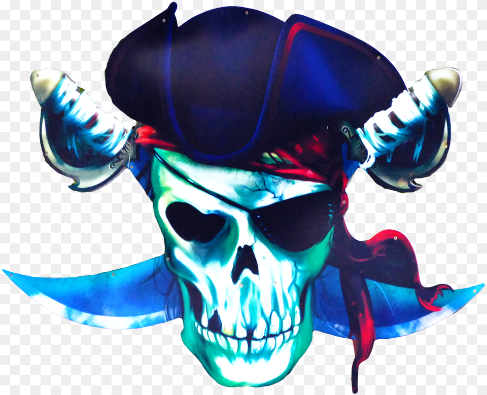 Skull Pirates Symbol Skeleton Design Bone Danger Piracy, Person, Pirate, Face, Head Png