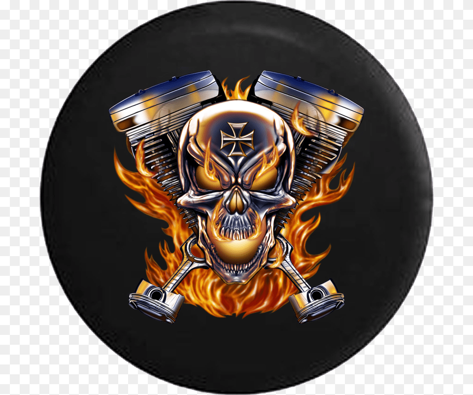Skull Pistons, Emblem, Symbol, Bottle, Cosmetics Png Image
