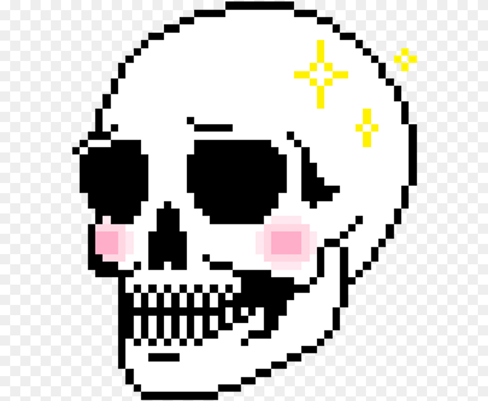 Skull Pixel Pixelart Calavera Tumblr Coolfreetoedit Pixel Art Skull, Stencil Png Image