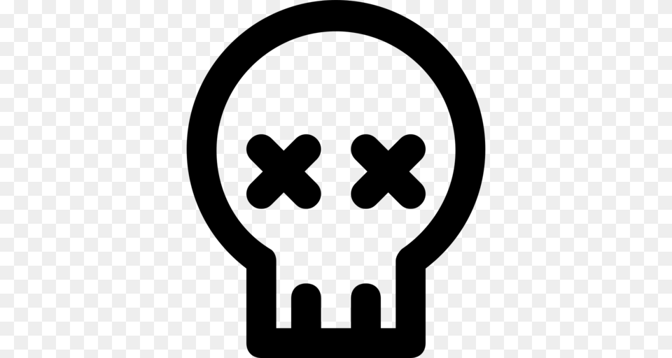 Skull Pngicoicns Icon, Gray Png Image