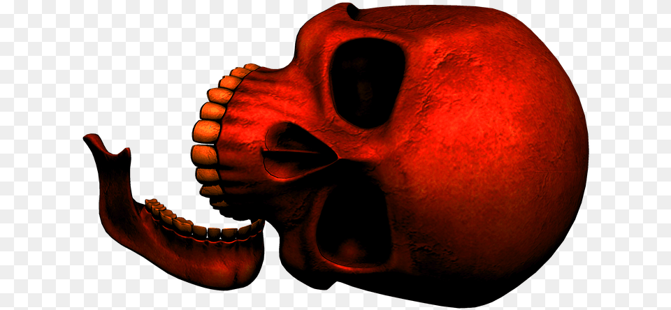 Skull Red Death Gothic Dark Day Of The Dead Transparent Red Skull, Body Part, Mouth, Person, Teeth Png Image